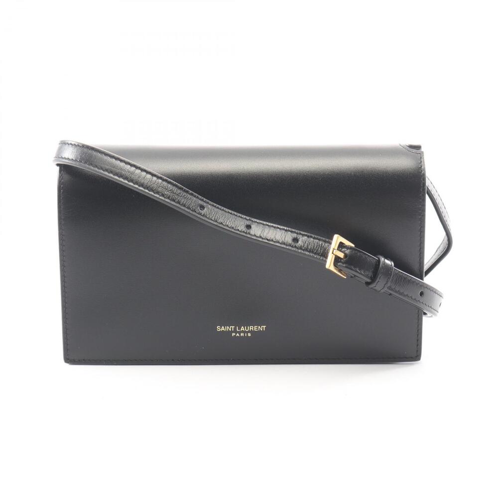 Saint Laurent Roady Leather Hobo Shoulder Bag Black